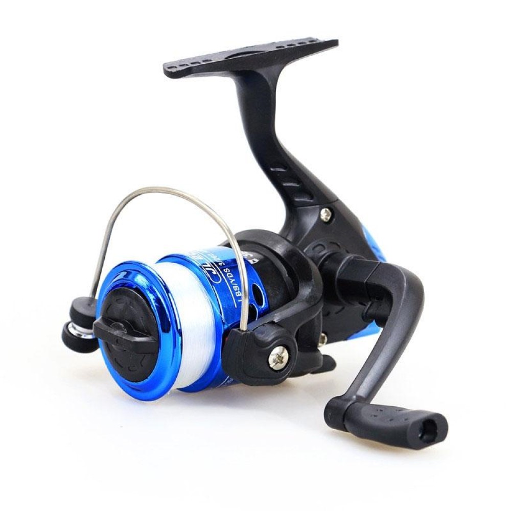 JL200 Plating Plastic 3 Ball Bearings Handle Fishing Spinning Reel  with Transparent Lines(Blue)