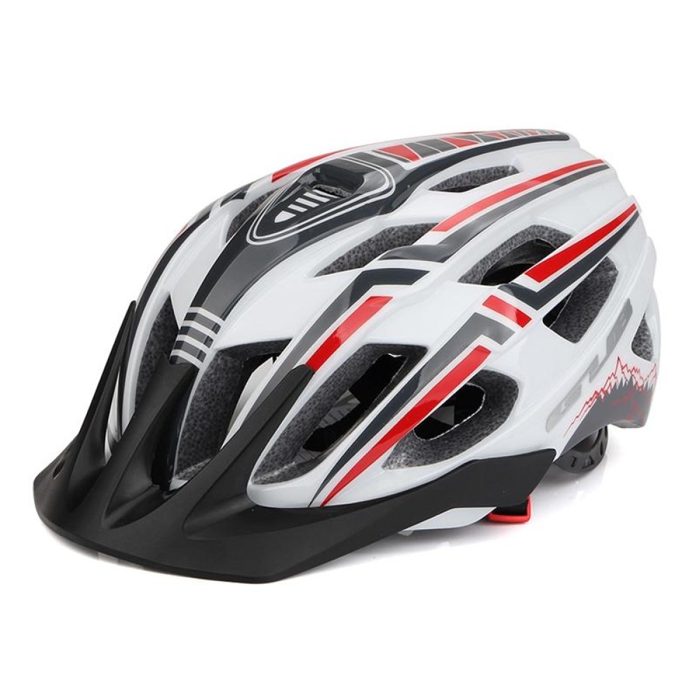 GUB A2 Unisex Bicycle Helmet With Tail Light(Grey White)
