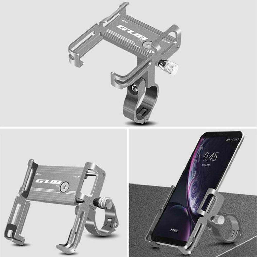 GUB P10 Aluminum Bike Phone Holder(Titanium Color)