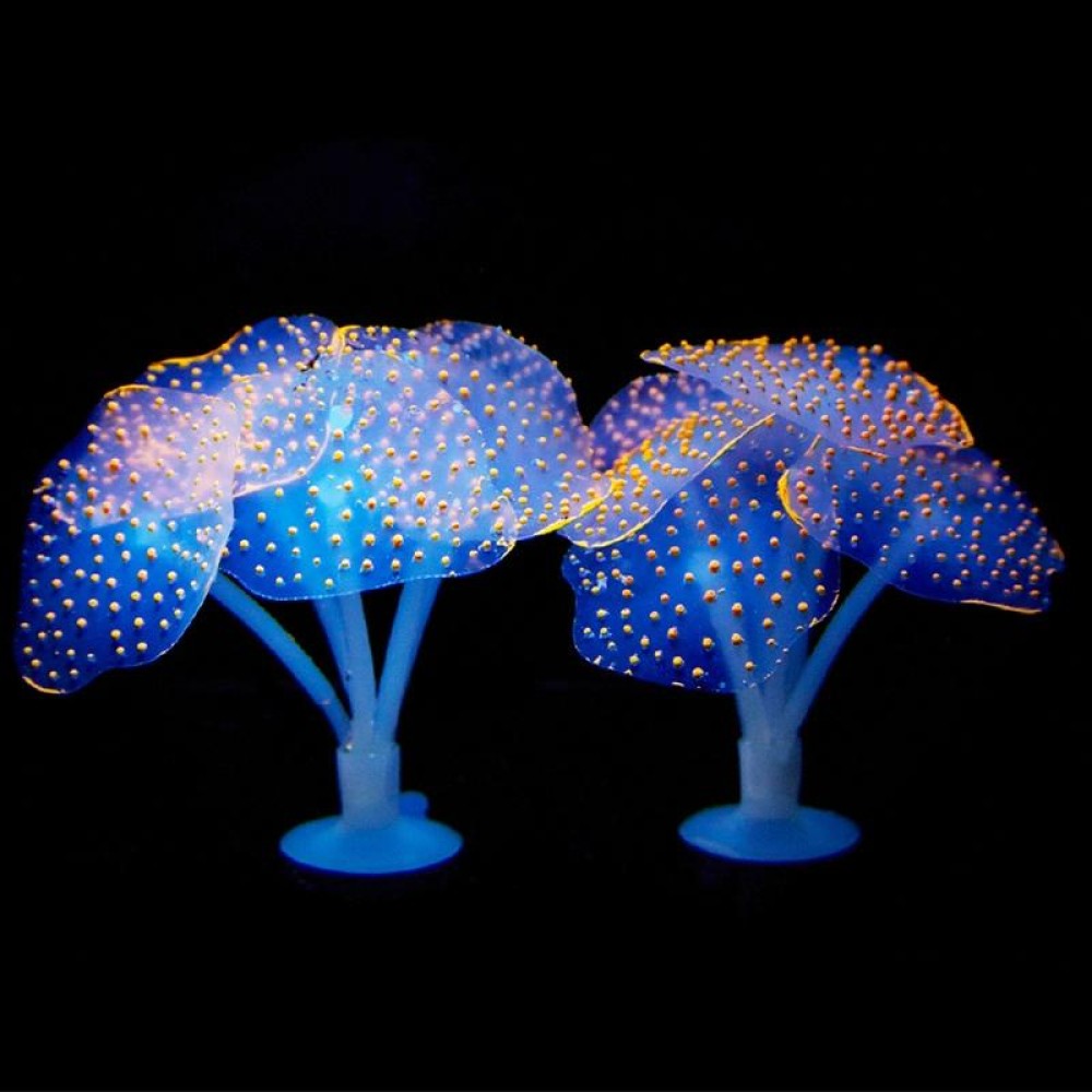 Aquarium Articles Decoration Silicone Simulation Fluorescent Sucker Jellyfish, Size: 10*10*9cm(Orange)