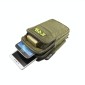 Outdoor Phone Carrying Case Pouch Nylon Crossbody Shoulder Cell Phone Holster Waist Belt Wallet Bag with Carabiner(Army Green)