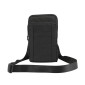 Outdoor Phone Carrying Case Pouch Nylon Crossbody Shoulder Cell Phone Holster Waist Belt Wallet Bag with Carabiner(Black)