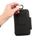 Outdoor Phone Carrying Case Pouch Nylon Crossbody Shoulder Cell Phone Holster Waist Belt Wallet Bag with Carabiner(Black)