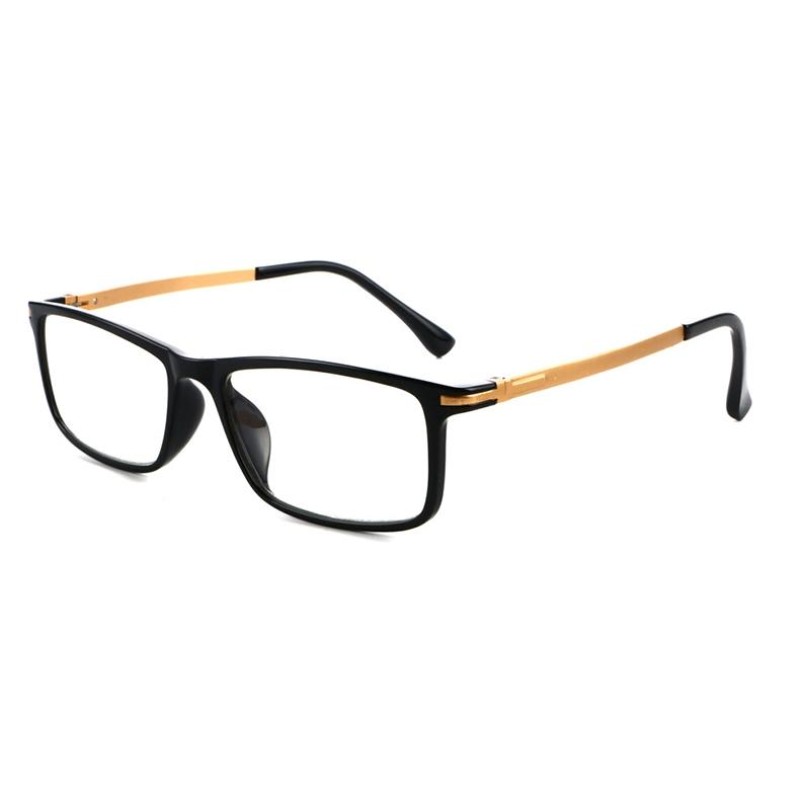 Black Frame Spring Hinge Anti Fatigue & Blue-ray Presbyopic Glasses, +1.50D