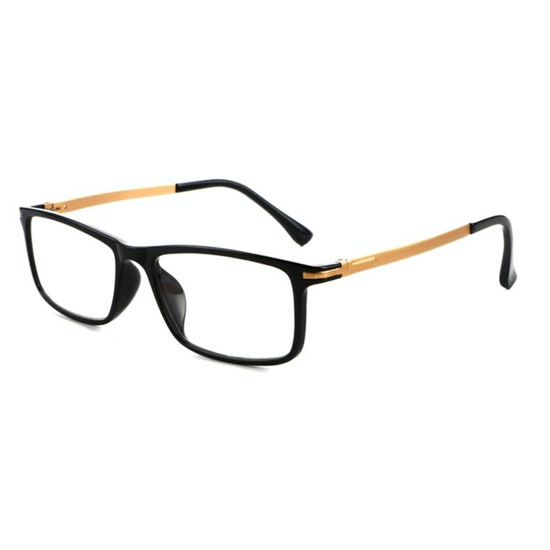 Black Frame Spring Hinge Anti Fatigue & Blue-ray Presbyopic Glasses, +3.00D