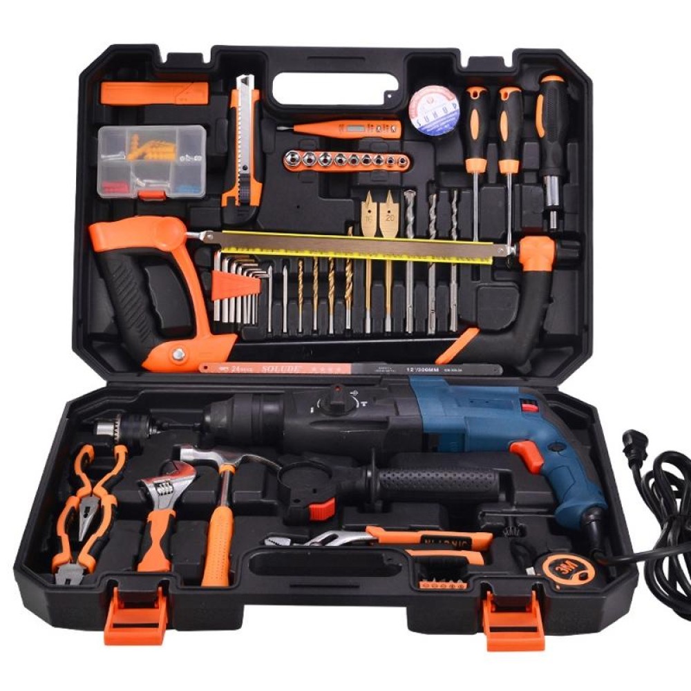 STT-058B Multifunction Household 58-Piece Electric Hammer Drill (1300W) Toolbox Set