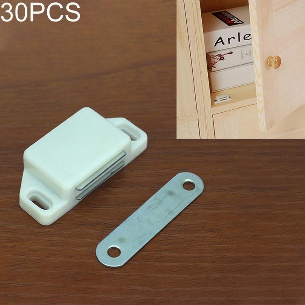 30 PCS Plastic Strong Magnetic Cupboard Door Suction Wardrobe Bookcase Home Accessories, Size: M