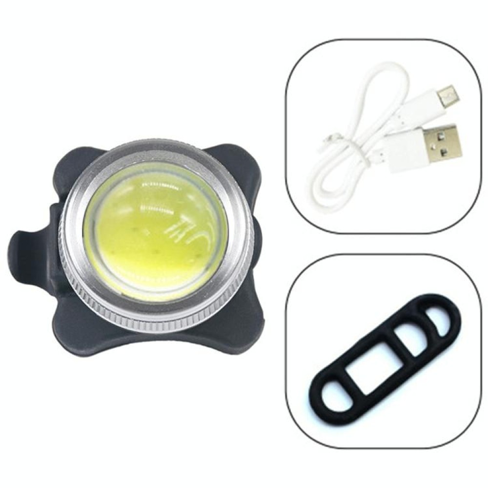 COB Lamp Bead 160LM USB Charging Four-speed Waterproof Bicycle Headlight / Taillight Set,  White Light No-polarized Dimming 650MA