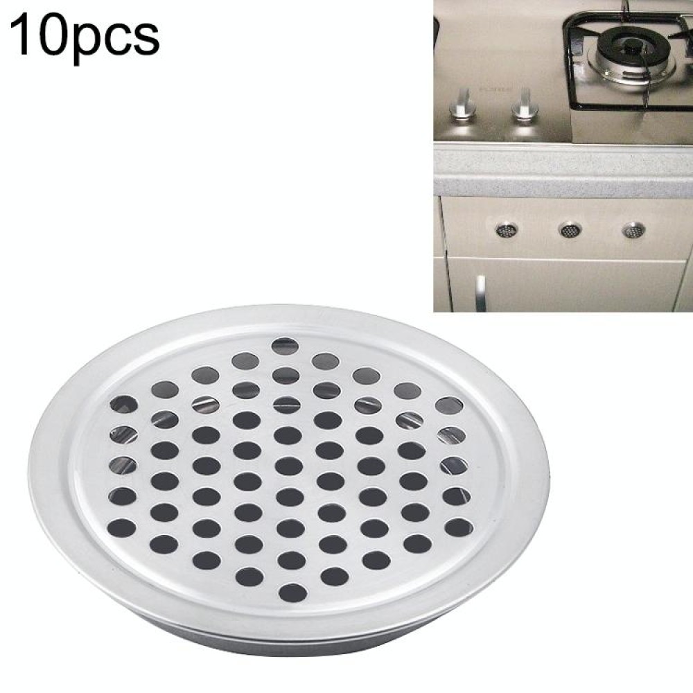 10pcs Flat Surface 29mm Cabinet Round Air Vent Stainless Steel Louvered Grille Cover Vents with Little Holes