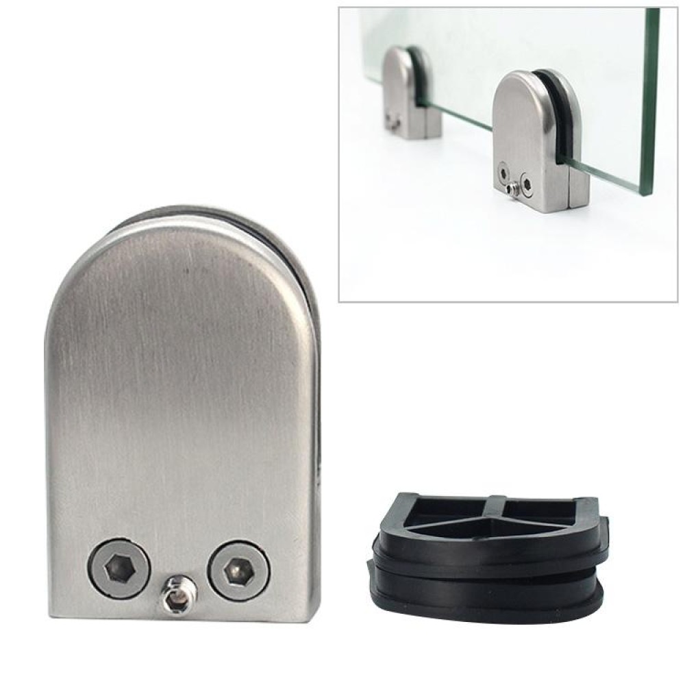 9-14mm Concave Curved Bottom Matte Polished 304 Stainless Steel Fixed Clip Railing Glass Wood Layer Board Clamp Bracket