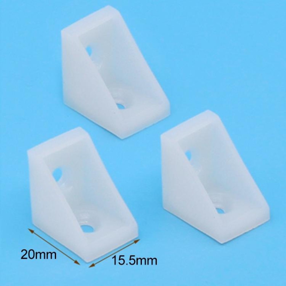 300 PCS Plastic Thickened Detachable Corner Connector Furniture Right Angle Board Bracket without Cover, Size: S (White)