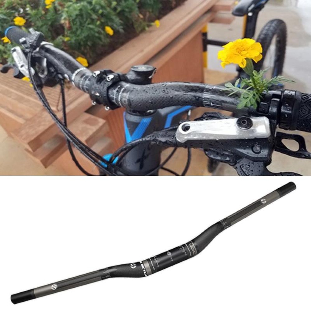 TOSEEK Full Carbon Fiber Road Bike Bent Handlebar, Size: 640mm (Matte)
