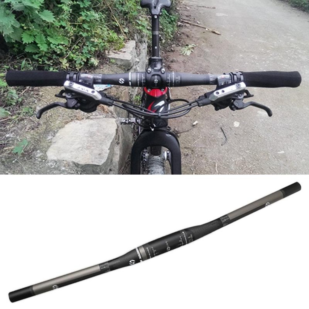 TOSEEK Full Carbon Fiber Road Bike Straight Handlebar, Size: 720mm (Matte)