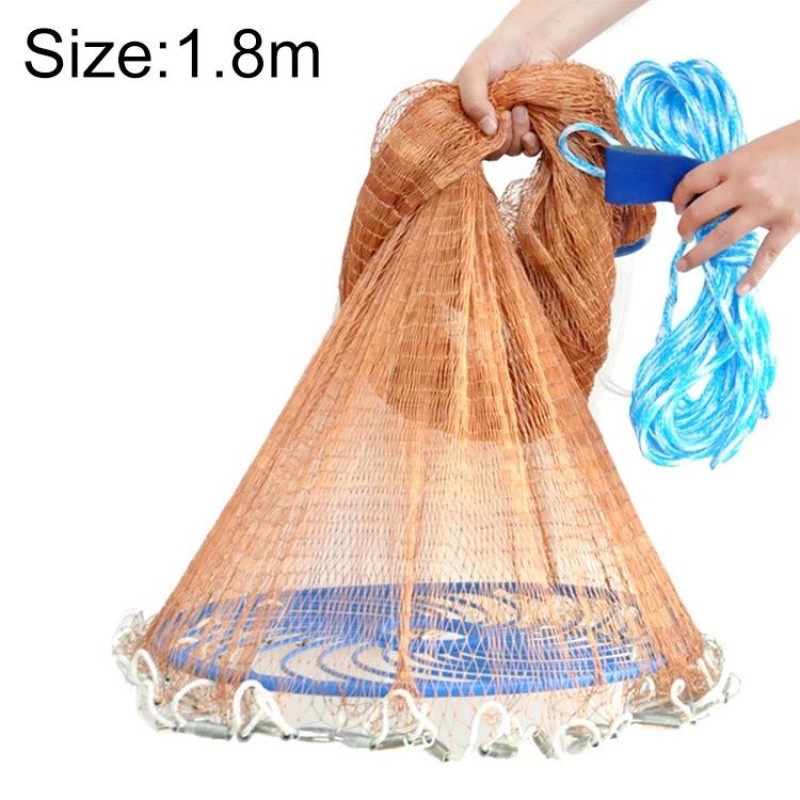 360 Flying Disc Tire Cords Fishing Net, Height: 1.8m