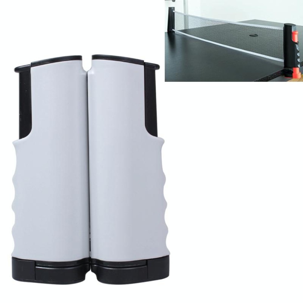 REGAIL Retractable Portable Table Tennis Net Rack(Black Grey)