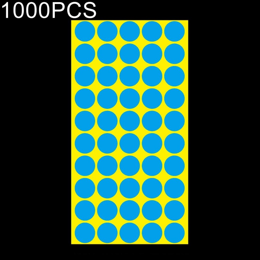 1000 PCS Round Shape Self-adhesive Colorful Mark Sticker Mark Label(Blue)