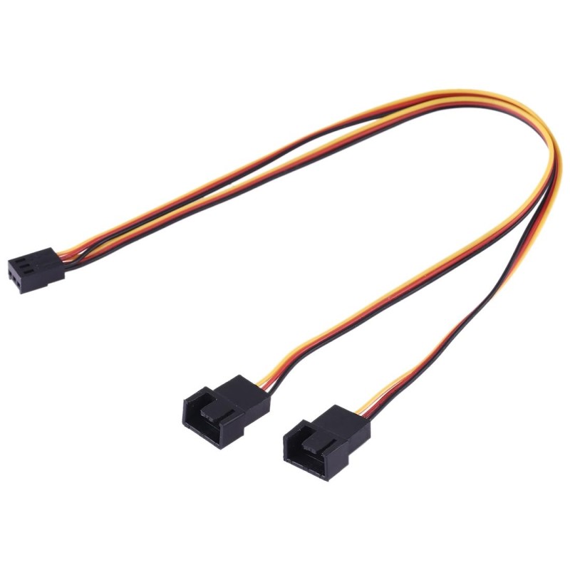 1 to 2 3 Pin Computer Components Chassis Fan Cable, Length: 30cm