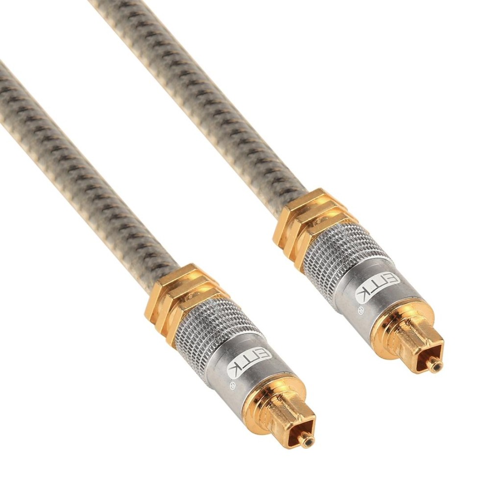EMK YL-A 10m OD8.0mm Gold Plated Metal Head Toslink Male to Male Digital Optical Audio Cable