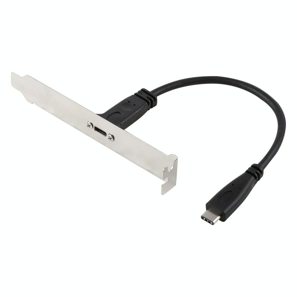 20cm Panel Bracket Header USB-C / Type-C Female to Male Extension Wire Connector Cord Cable