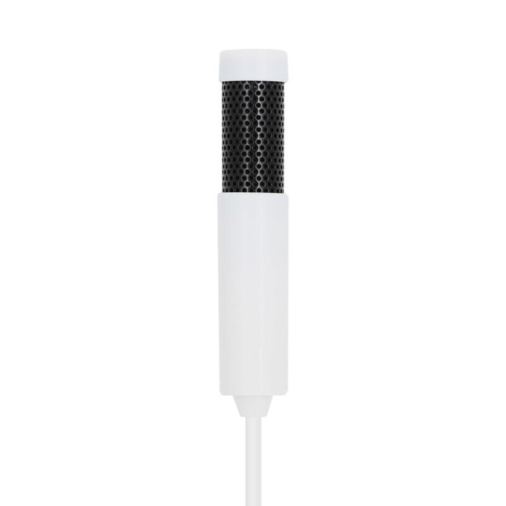 Yanmai SF555 Mini Professional 3.5mm Jack Studio Stereo Condenser Recording Microphone, Cable Length: 1.5m, Compatible with PC and Mac for Live Broadcast Show, KTV, etc.(White)