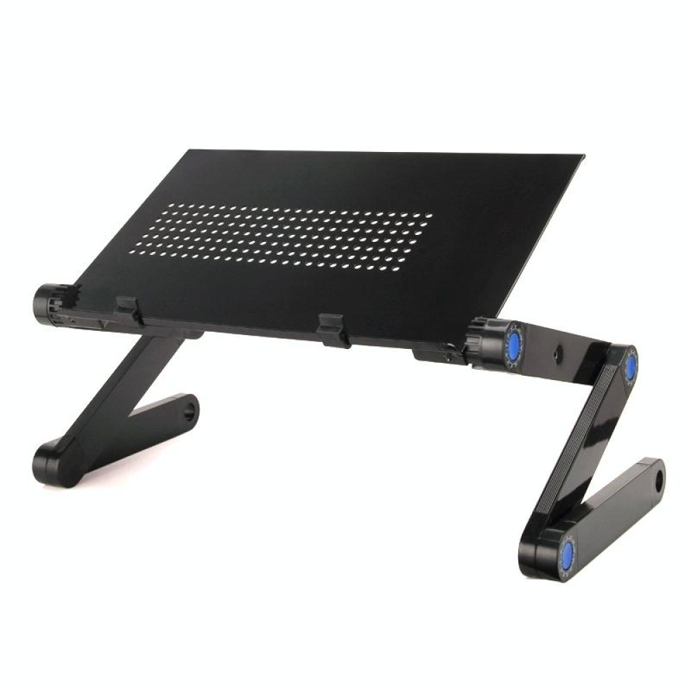 Portable 360 Degree Adjustable Foldable Aluminium Alloy Desk Stand for Laptop / Notebook, without CPU Fans & Mouse Pad(Black)