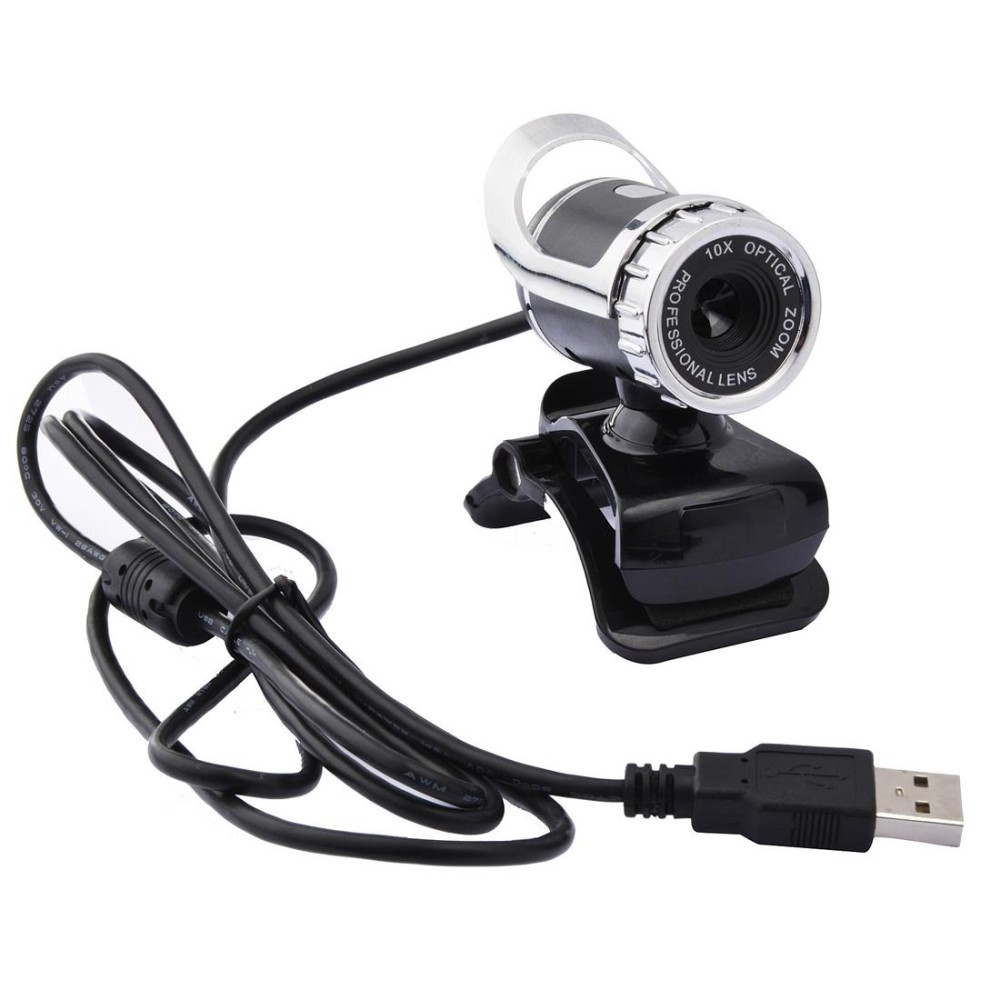 A859 480 Pixels HD 360 Degree WebCam USB 2.0 PC Camera with Sound Absorption Microphone for Computer PC Laptop, Cable Length: 1.4m