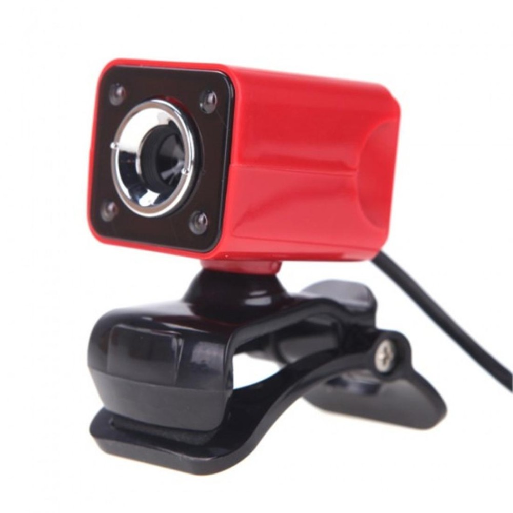 A862 360 Degree Rotatable 480P WebCam USB Wire Camera with Microphone & 4 LED lights for Desktop Skype Computer PC Laptop, Cable Length: 1.4m