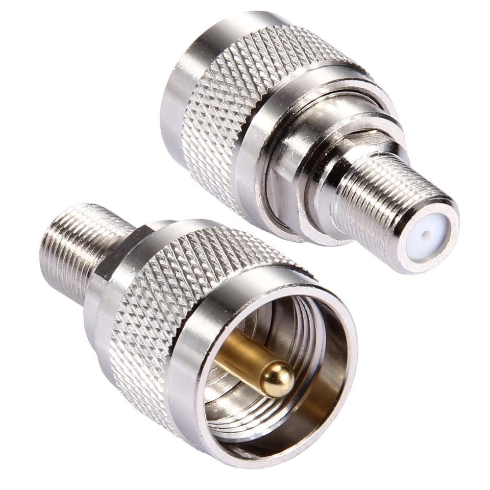 F Female to UHF Male Connector