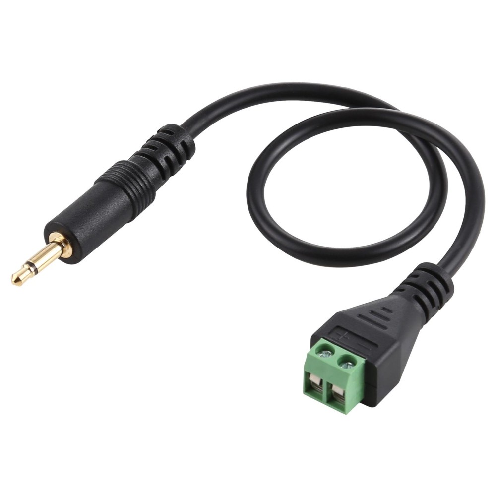 3.5mm Male to 2 Pin Pluggable Terminals Solder-free Connector Solderless Connection Adapter Cable, Length: 30cm