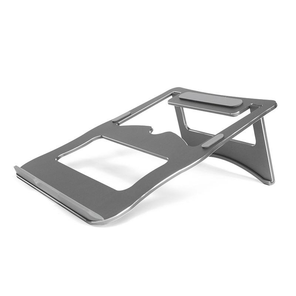 Aluminum Alloy Cooling Holder Desktop Portable Simple Laptop Bracket, Two-stage Support, Size: 21x26cm (Grey)
