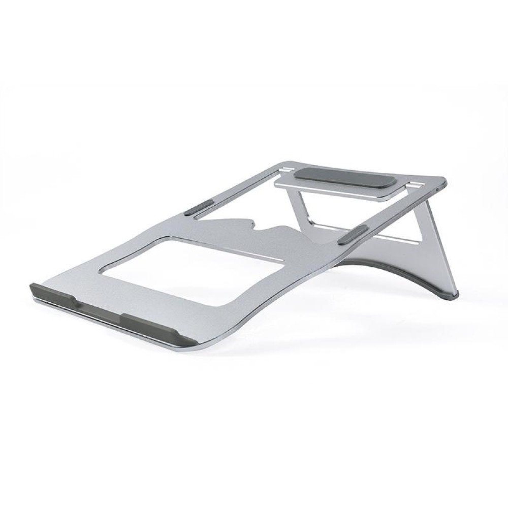 Aluminum Alloy Cooling Holder Desktop Portable Simple Laptop Bracket, Two-stage Support, Size: 21x26cm (Silver)