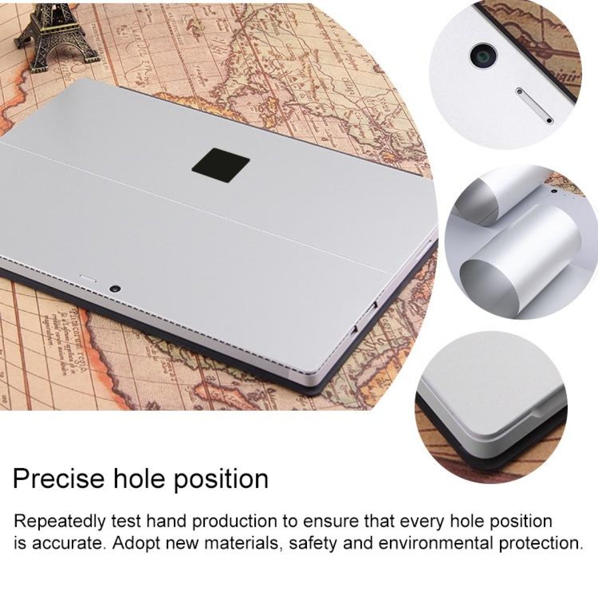 Tablet PC Shell Protective Back Film Sticker for Microsoft Surface 3 (Silver)
