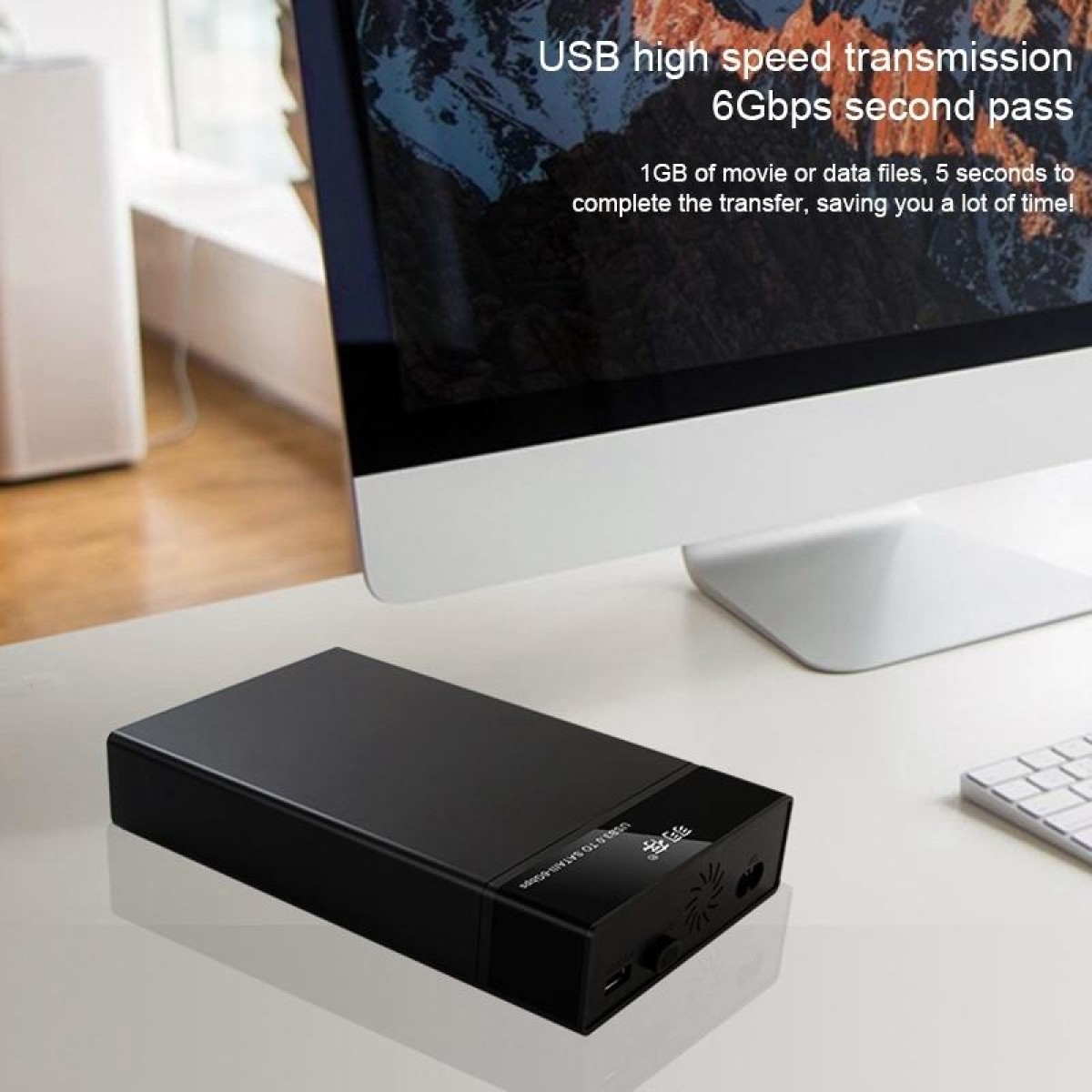 Universal SATA 2.5 / 3.5 inch USB3.0 Interface External Solid State Drive Enclosure for Laptops / Desktop Computers, The Maximum Support Capacity: 10TB