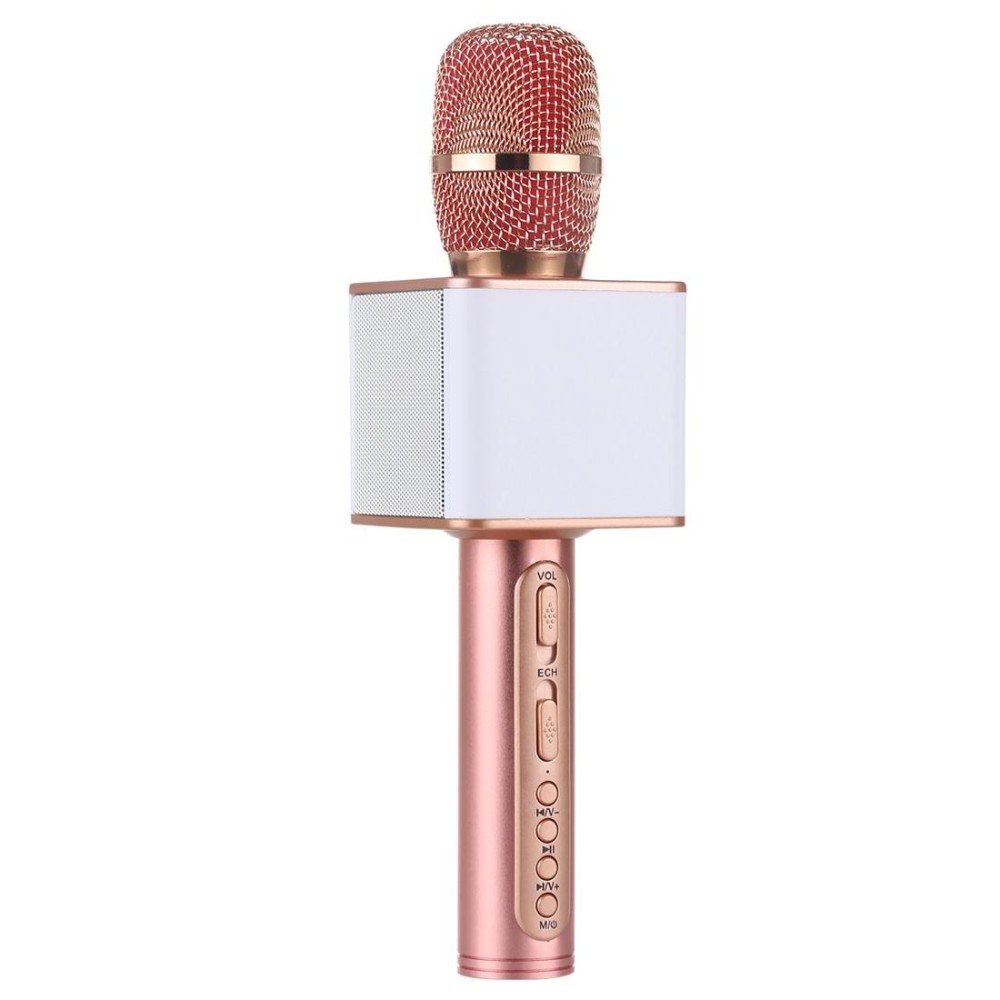 SDRD SD-08 Double Speakers High Sound Quality Handheld KTV Karaoke Recording Bluetooth Wireless Condenser Microphone(Rose Gold)