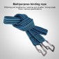 2m Elastic Strapping Rope Packing Tape for Bicycle Motorcycle Back Seat with Hook (Black)