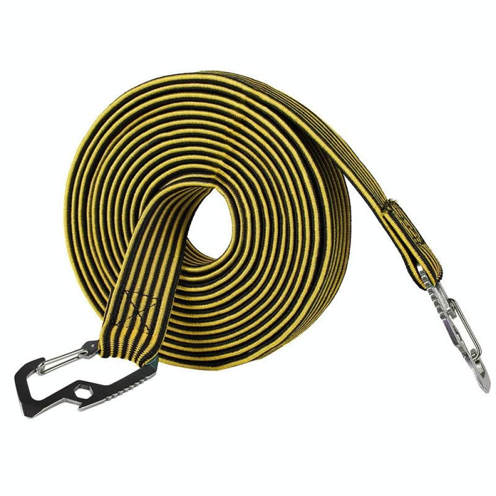 2m Elastic Strapping Rope Packing Tape for Bicycle Motorcycle Back Seat with Hook (Yellow)