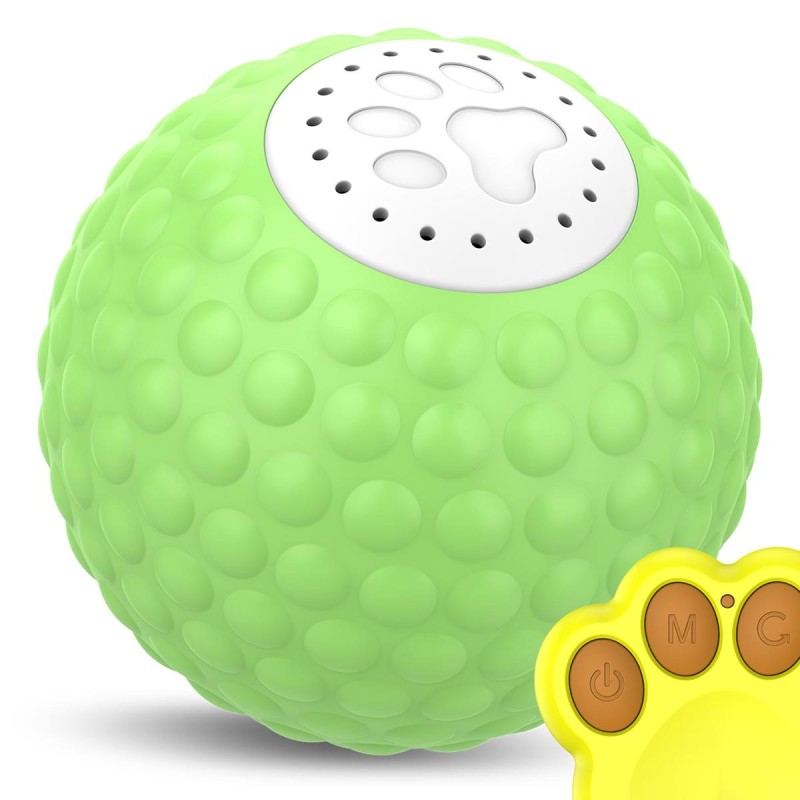 C1 5cm Intelligent Auto Pet Toy Cat Training Luminous Ball, No Remote Control (Green)