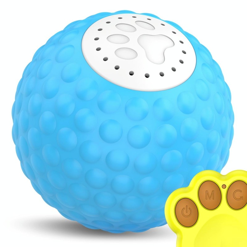 C1 5cm Intelligent Auto Pet Toy Cat Training Luminous Ball, No Remote Control (Blue)