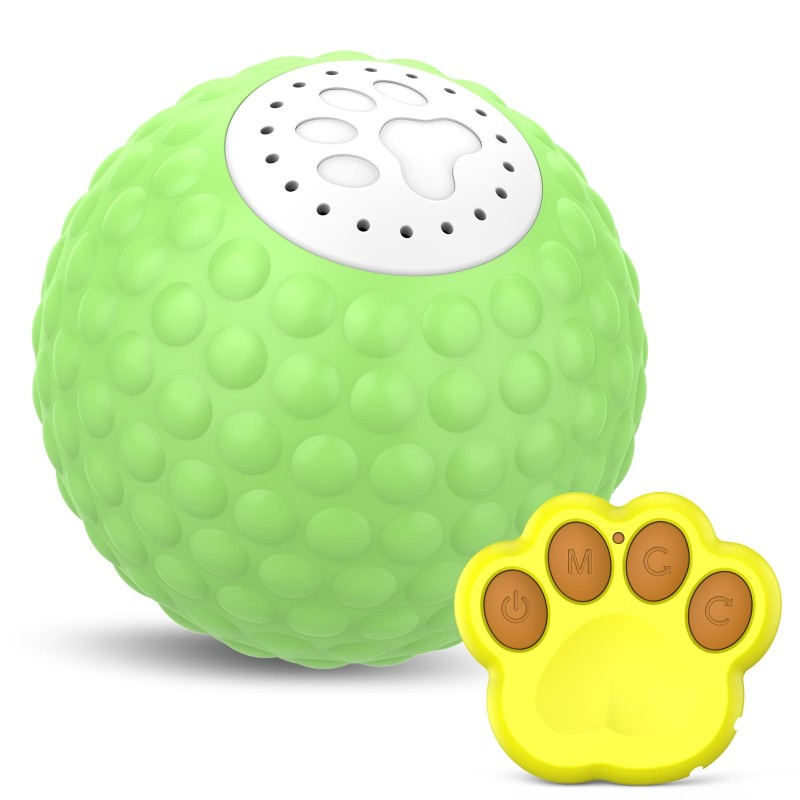 C1 5cm Intelligent Remote Control Pet Toy Cat Training Luminous Ball (Green)