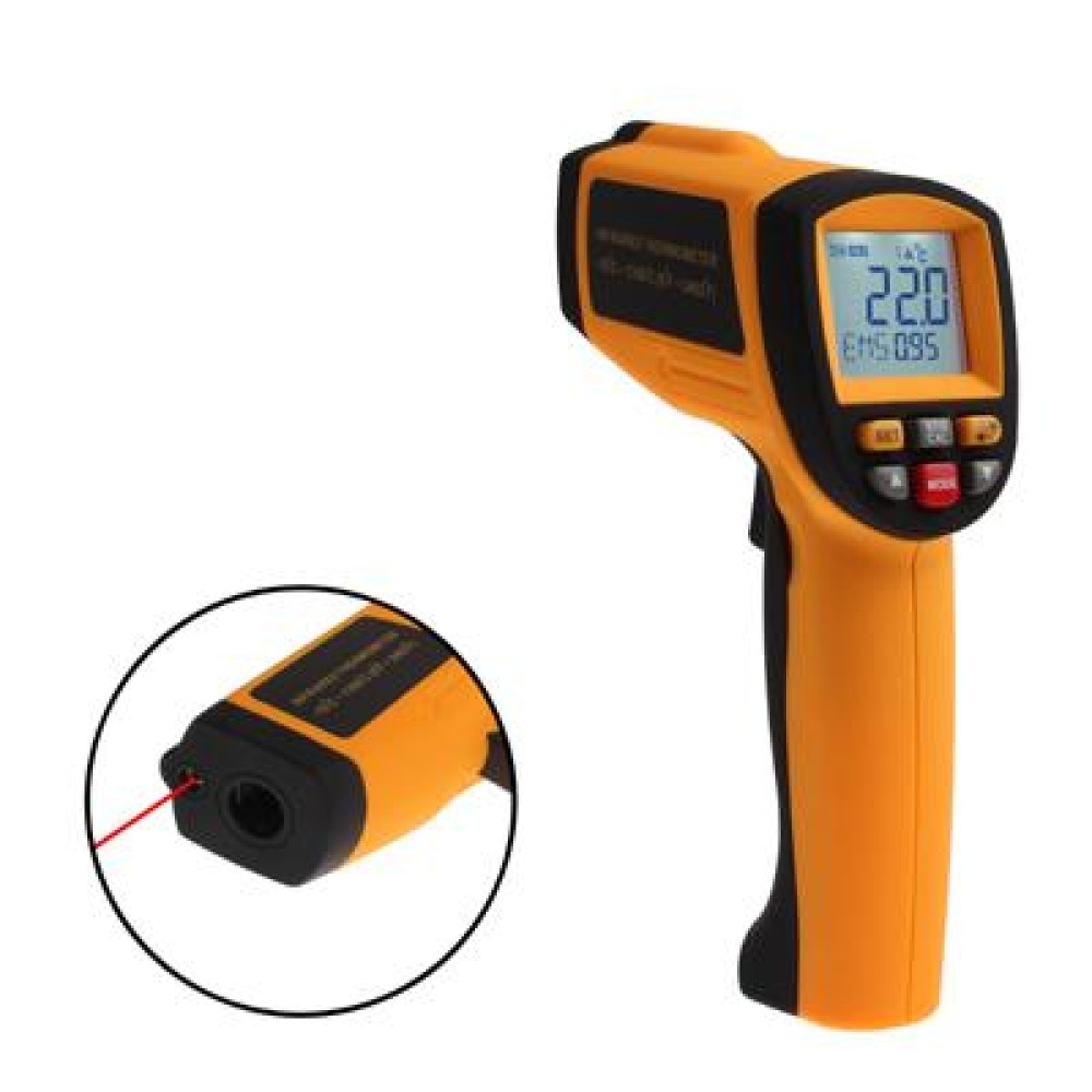 Infrared Thermometer, Temperature Range: -18 - 1350 Degrees Celsius(Orange)