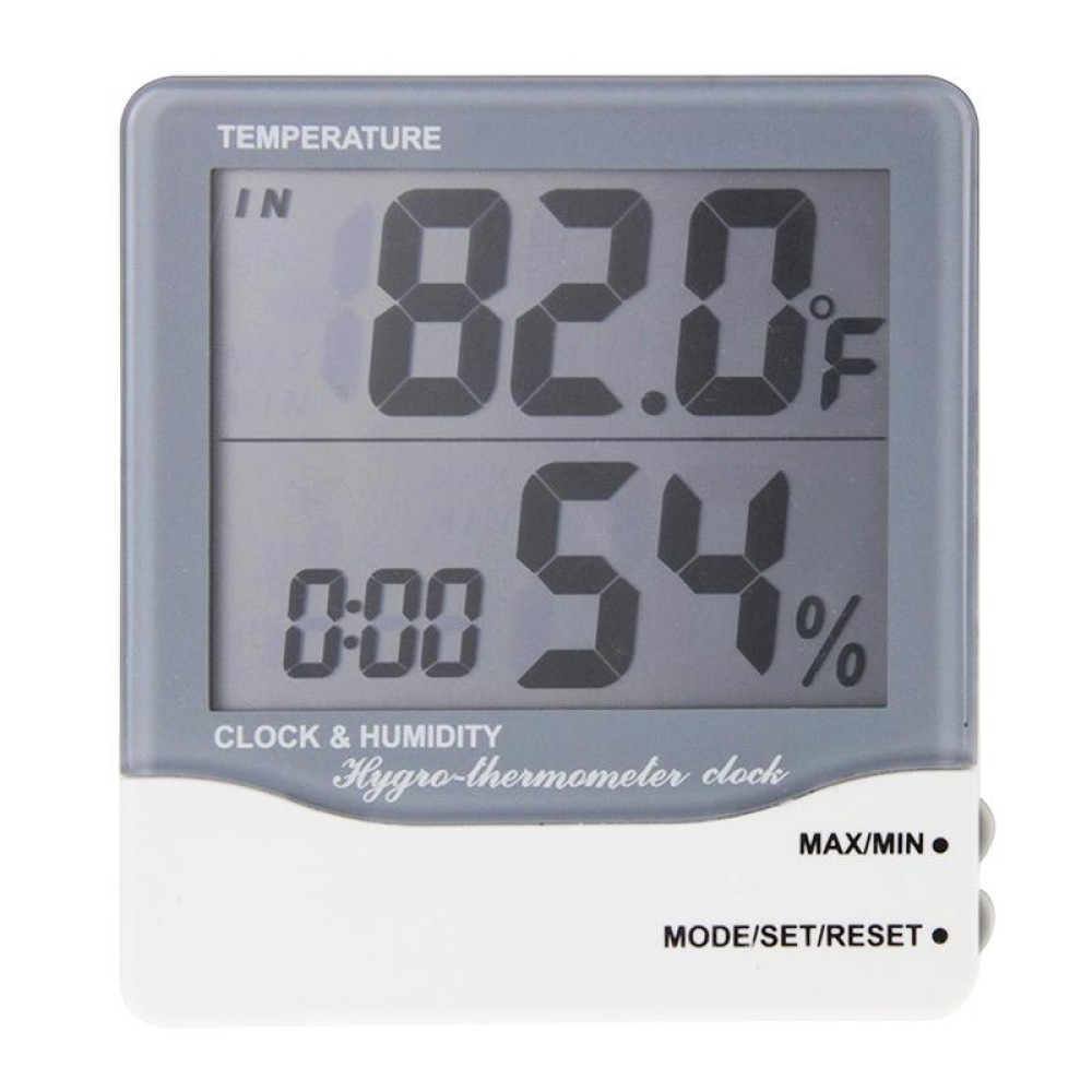 THC-03A Outdoor / Indoor LCD Digital Electronic Thermometer Hygrometer Alarm Clock(Grey)