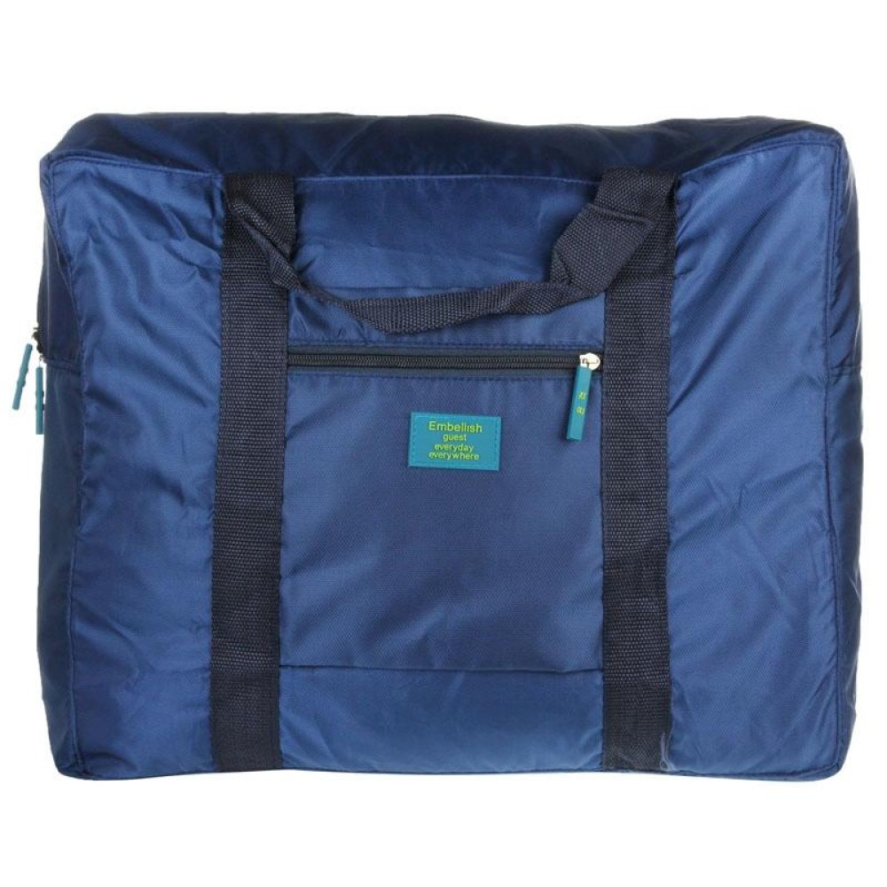 Embellish Multi-functional Portable Waterproof  Large Capacity Nylon Foldable Pouch Storage Bag for Travel, Size: 44cm x 35cm x 19cm(Dark Blue)