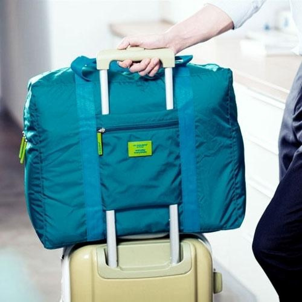 Embellish Multi-functional Portable Waterproof  Large Capacity Nylon Foldable Pouch Storage Bag for Travel, Size: 44cm x 35cm x 19cm(Green)