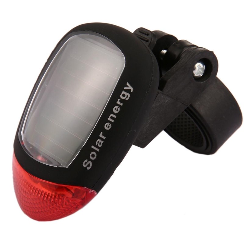 4 Flash Mode Available Solar Energy Rechargeable Bicycle Tail Light with 2 Red LED