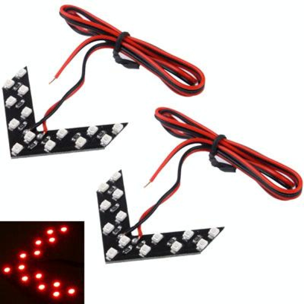 14 LED 3528 SMD Arrows Light for Car Side Mirror Turn Signal (Pairs)