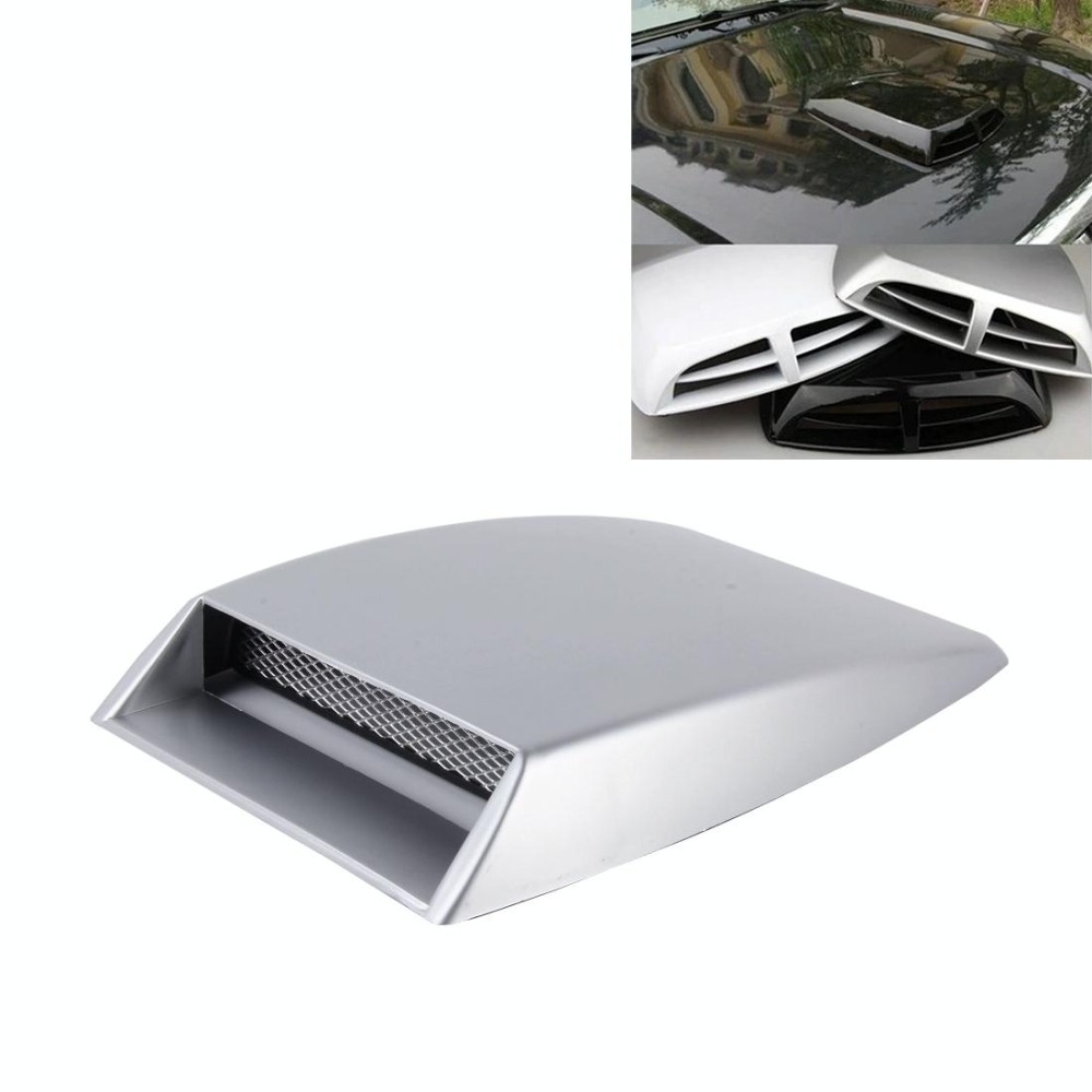 Car Turbo Style Air Intake Bonnet Scoop for Car Decoration(Grey)