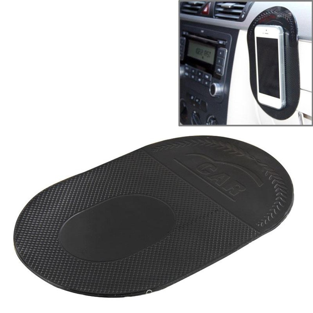 Car Anti-Slip Sticky Mat for Mobile Phone / MP3 / MP4, Size: 18.2x12x0.2cm(Black)