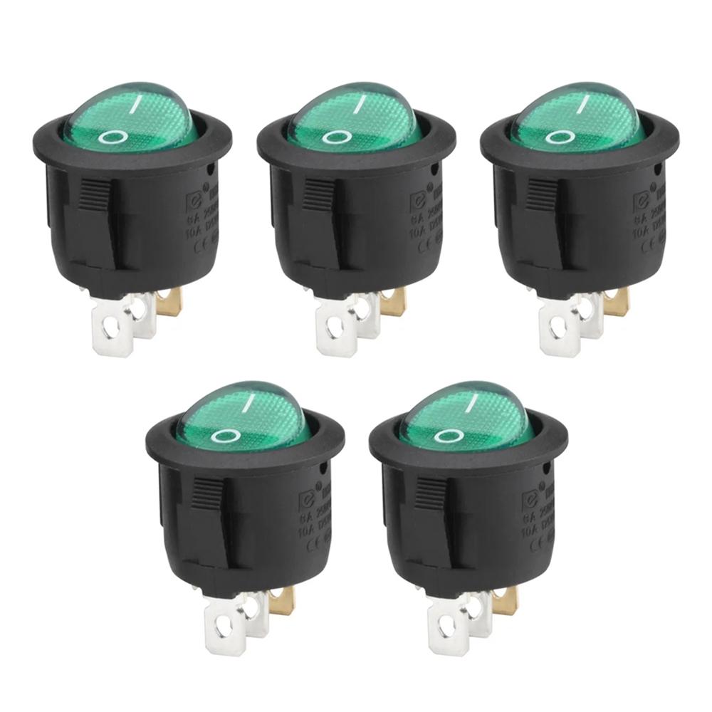 DIY Rocker Switch for Racing Sport (5pcs in one packing, the price is for 5pcs)(Green)