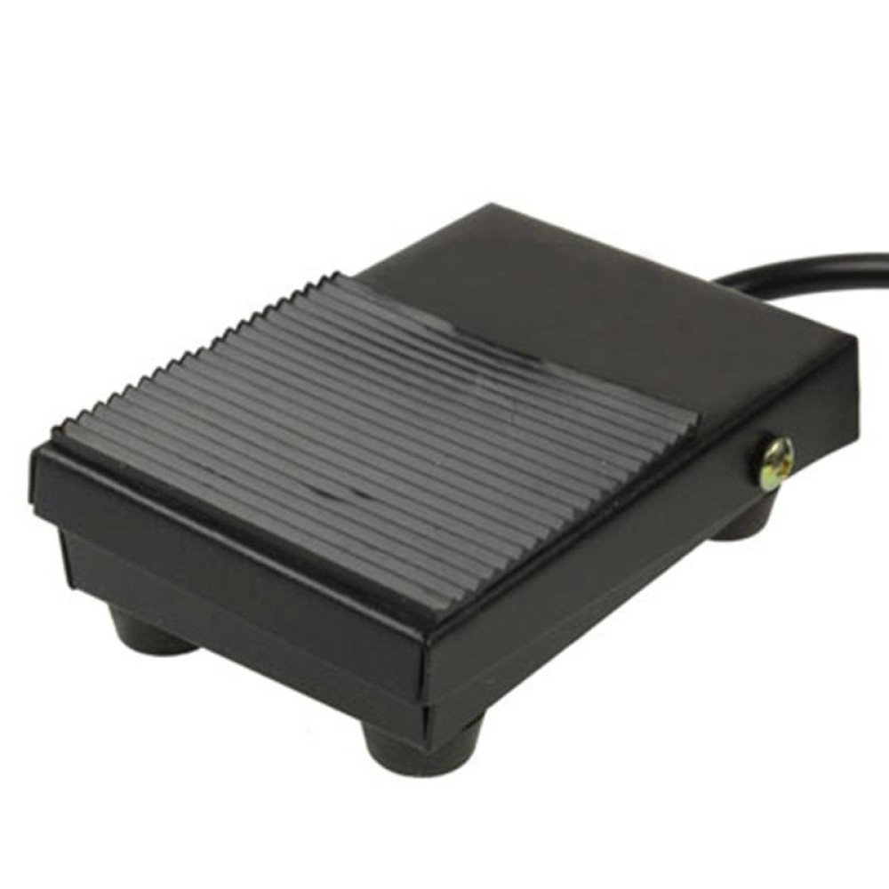 TFS-1 AC 250V 10A Anti-slip Plastic Case Foot Control Pedal Switch, Cable Length: 1m(Black)