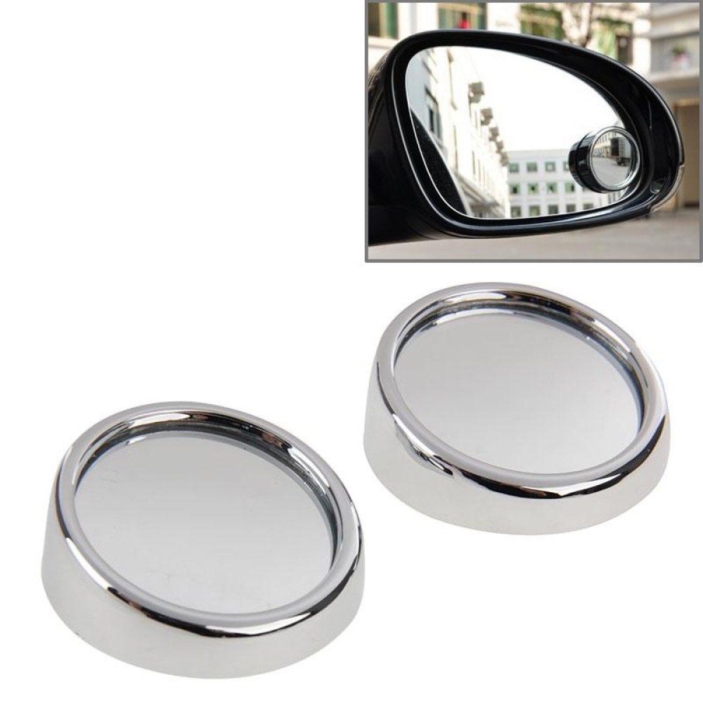 2 PCS 3R11 Car Rear View Mirror Wide Angle Mirror Side Mirror, 360 Degree Rotation Adjustable(Silver)